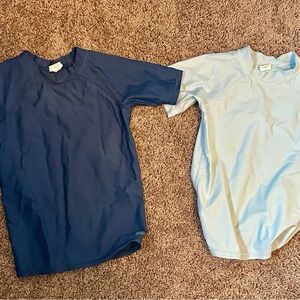 Kids Swim Rashguards - Navy and Light Blue